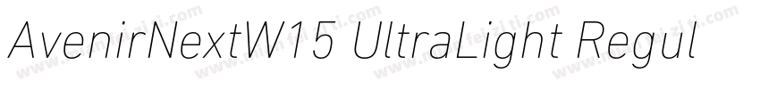 AvenirNextW15 UltraLight Regular字体转换
